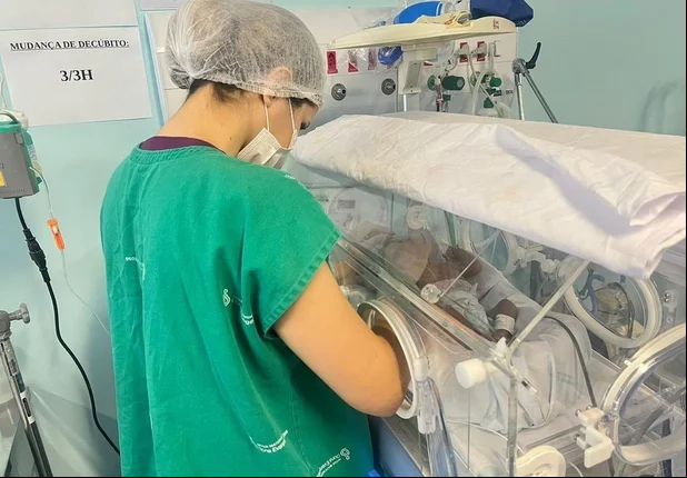 Recém-nascido na Nova Maternidade Dona Evangelina Rosa