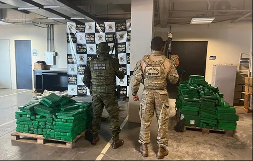 Droga apreendida pela PF e PM no Paraná